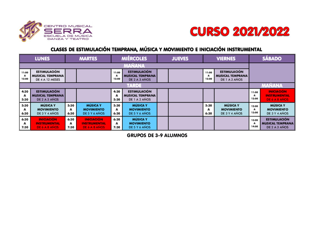 thumbnail of HORARIOS CLASES DE ESTIMULACION MUSICAL-MUSICA Y MOVIMIENTO-INICIACION INSTRUMENTAL 2021-2022